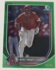 2025 Bowman Chrome Mike Trout Green Mojo Refractor /99 card #1, Angels