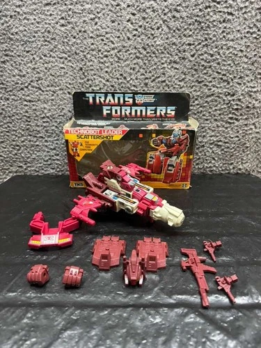 Vintage 1987 Hasbro G1 Transformers Technobot Leader Scattershot Toy Set w/ Box