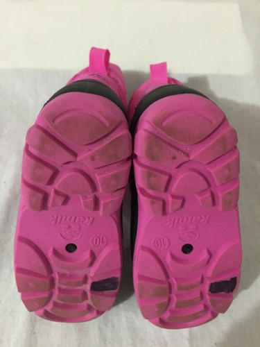 KAMIK Made in Canada Winter Snow Boots Fuchsia Faux Fur Lined Little Girls 10 - Picture 10 of 12