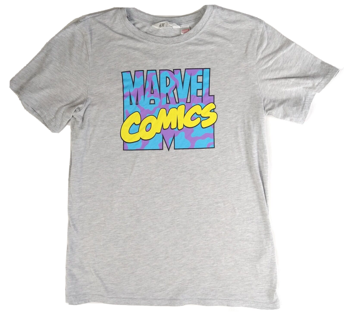 H&M Marvel Comics Graphic T-Shirt Size US 20 (XL) Gray, Rare