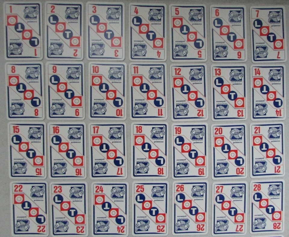 Jeu de 49 cartes pour 3, 4, 5 ou 6 joueurs Lotorama À votre Signe Poissons - Photo 4/4