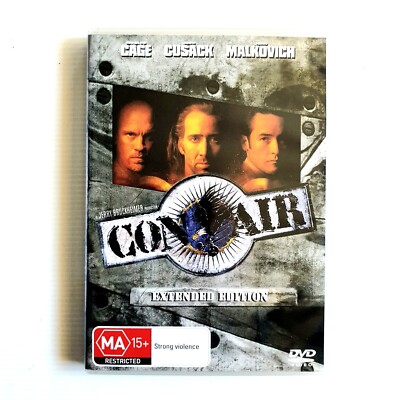 Con Air | Extended Edition DVD 1997 Action Thriller, Nicolas Cage, Region 4 VGC 