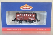 BACHMANN 37-2016K HORLICK'S MALTED MILK RED OXIDE 7 PLANK END DOOR WAGON 1 of