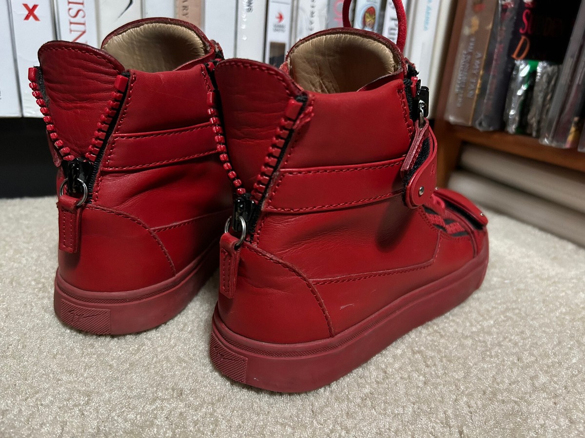 GIUSEPPE ZANOTTI red WOMENS SHOES (Size 37, U.S. 7) Zip Hi GIUSEPPE ZANOTTI red WOMENS SHOES (Size 37, U.S. 7) Zip Hi