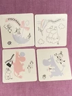 MOOMIN GLASS COASTERS ~ Stockmann ~  Birch wood Scandinavian Design