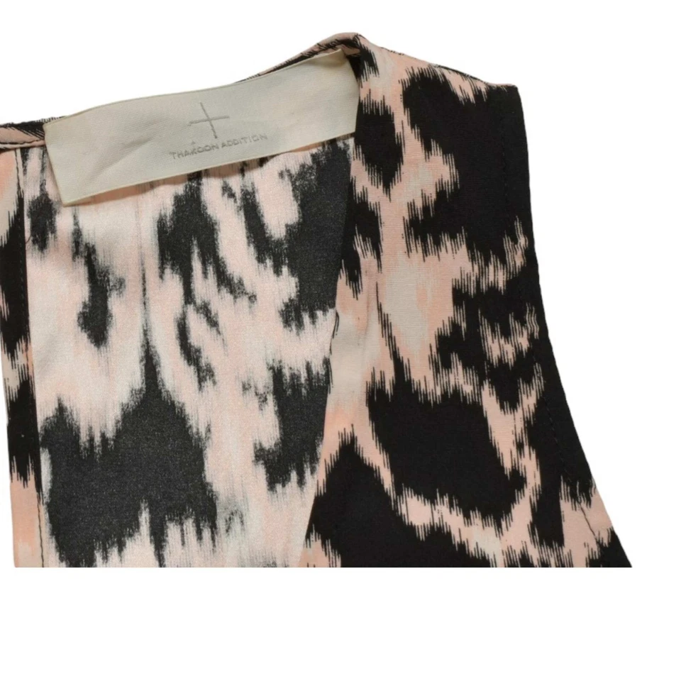 Thakoon Addition Black & Pink Print Sleeveless Silk Jumpsuit Overall size 2 - Image 4 of 4
