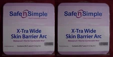 2 Pkgs Safe n Simple X-Tra Wide Skin Barrier Arcs SNS21130 Ostomy, Total 60 Arcs