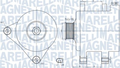Magneti Marelli 063732056010 Generator for Audi Seat Skoda VW