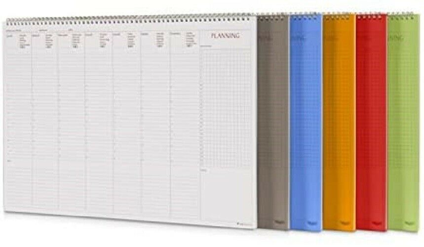 InTempo Planning Settimanale 50X35 Perpetuo Da Tavolo Grigio