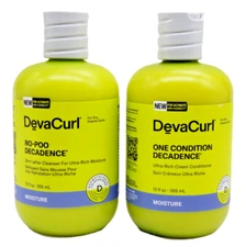 DevaCurl No-Poo Decadence Zero Lather Cleanser and One Conditioner 12 Oz Set