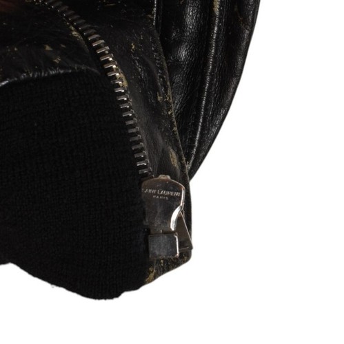 Saint Laurent Men Vest Distressed Leather Unisex Size L, S1426 - Picture 5 of 6