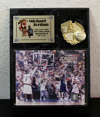 2003 Upper Deck Michael Jordan  The Last Point  Final NBA Game Plaque.