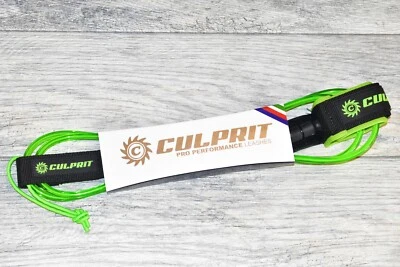 Culprit Surf Pro Performance Surfboard Leash 6' - 12' Neon Green