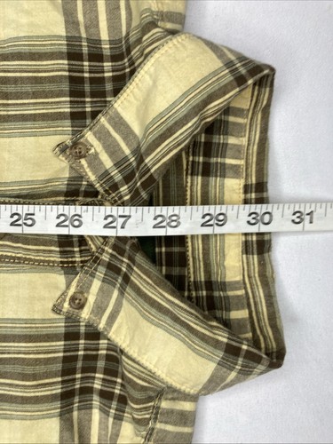 Eddie Bauer button shirt men's medium beige long sleeve - Picture 7 of 7