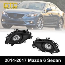 Fog Lights For 2014-2017 Mazda 6 Clear Lens Pair Driving Lamp Wiring Switch Kit
