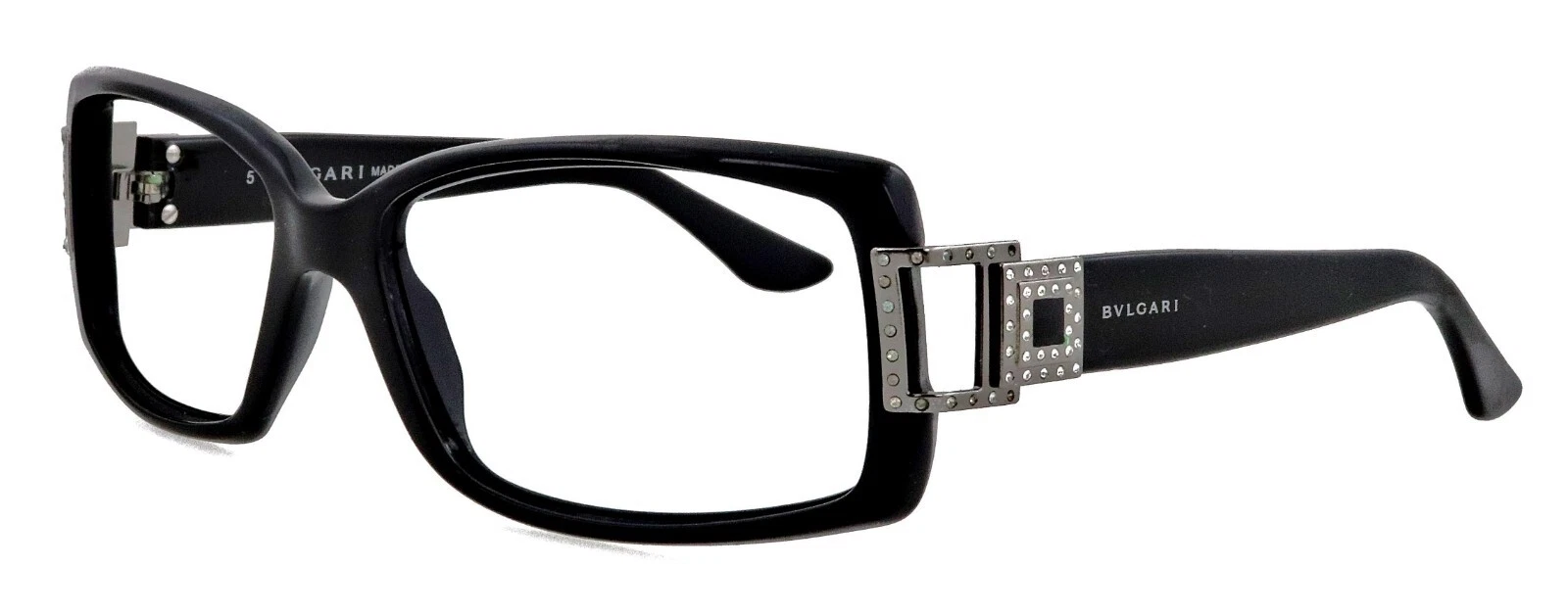 BVLGARI BV 848 B 501/87 57mm Black Silver Eyeglasses Sunglasses Frame Only Italy