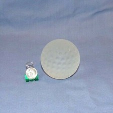 VTG Frosted Solid Glass Paperweight Golf Ball Sports 2" Figurine