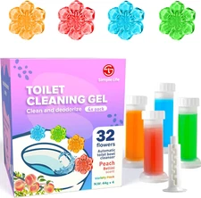 Simple Life Toilet Bowl Cleaner Gel | Fresh Flower Toilet Gel Stamp | Stops Lime