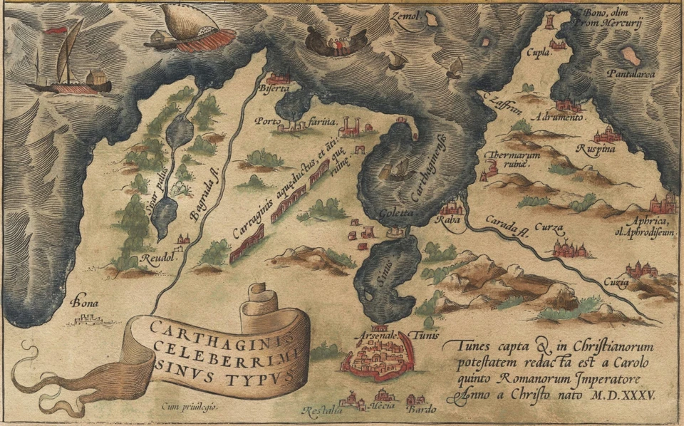 Map "Aegypti Recentior Descriptio / Carthageinis Celeberrimi" A. Ortelius, 1574 — 第 4/4 张图片