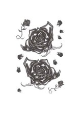 Gothic - Black Roses - Tinsley Transfers Temporary Tattoo