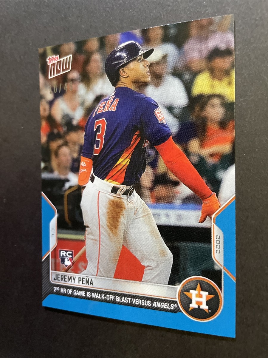 Jeremy Pena - 2022 MLB TOPPS NOW Card 460 Blue Parallel 10/49 RC