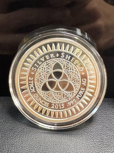 2015 2 OZ .999 SILVER SHIELD PROOF TRIVIUM GIRLS MEMBERS ONLY ROUND COA & BOX - Picture 3 of 3