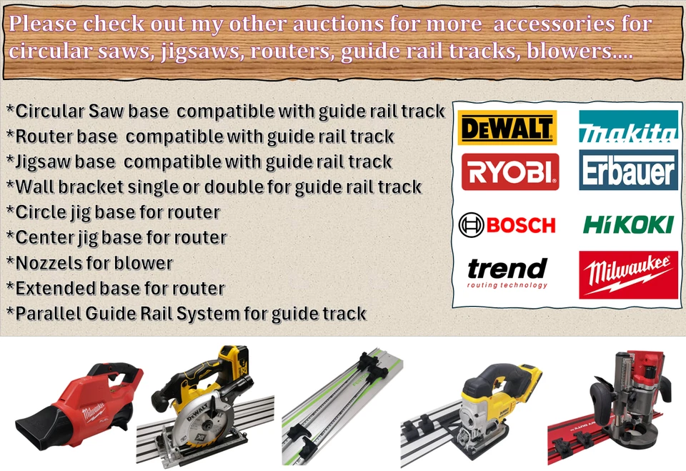 Bosch POF1200 POF1400 router guide rail base Evolution Groove Jig Made UK - Image 2 of 4