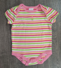 Baby Girl Clothes Gymboree 3-6 Month Striped Flower Bodysuit