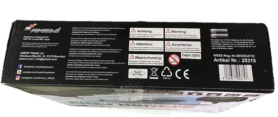 Amewi AFX180 Pro 3D flybarless Helikopter 6-Kanal RTF 2,4GHz 25315 - Bild 3 von 4