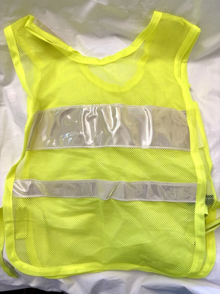 Colete de alta visibilidade ajustável colete reflexivo equipamento de segurança para corrida jog fit - Imagem 4 de 4