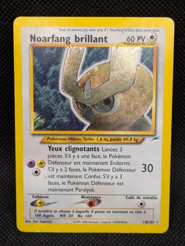 Pokemon Card NOARFANG BRILLIANT French - Neo Destiny - 110/105