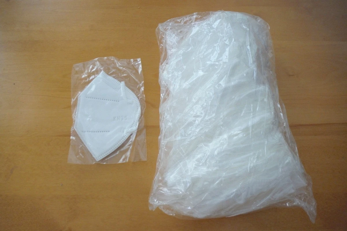 Single Pack 50-500 White KN95 Face Mask 5 Layer C.E Approval FFP2 95% Respirator