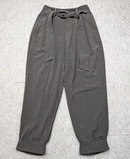 Athleta Cardiff Pants Womens 4 Lightweight Athleisure Minimal Black Tie Waist