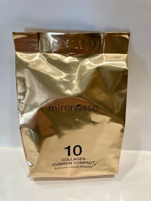 NEW MIRENESSE 10 COLLAGEN CUSHION COMPACT AIRBRUSH FOUNDATION #13 VANILLA