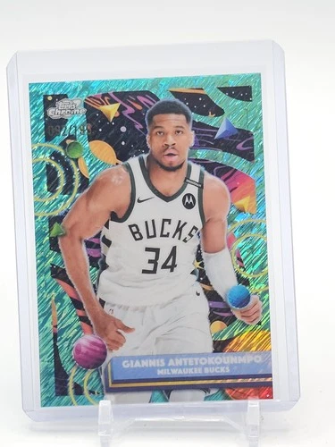 GIANNIS ANTETOKOUNMPO 2025-26 TOPPS COSMIC CHROME AQUA EQUINOX /199 #190 Q2161