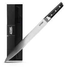 Slicing Carving Knife -Meat Cutting and BBQ Knife - 12" Brisket Knife for Tur...
