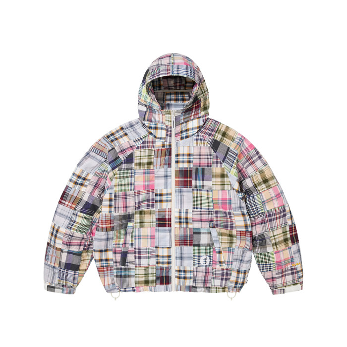 Supreme x Goodenough Patchwork Madras Hooded Jack… - image 1