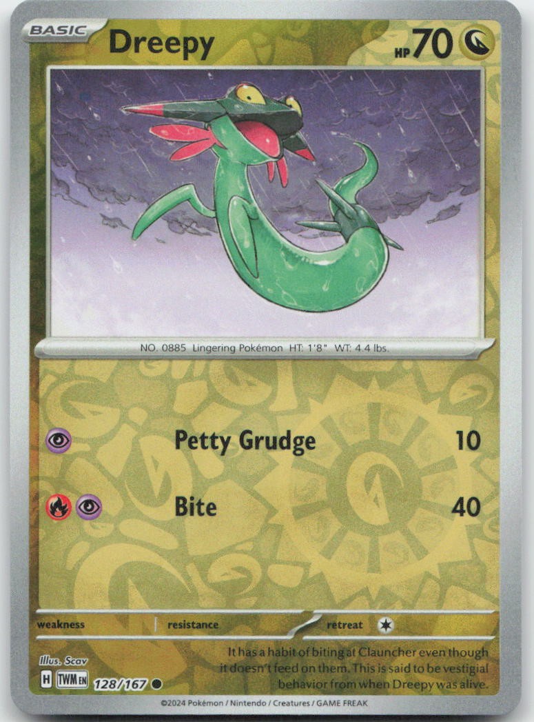 Pokemon : Dreepy Twilight Masquerade 128/167 : C Reverse Holo