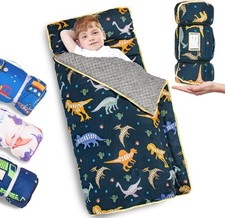 Primlect Thickened Toddler Nap Mat with Removable Pillow and Minky Blanket, Extr