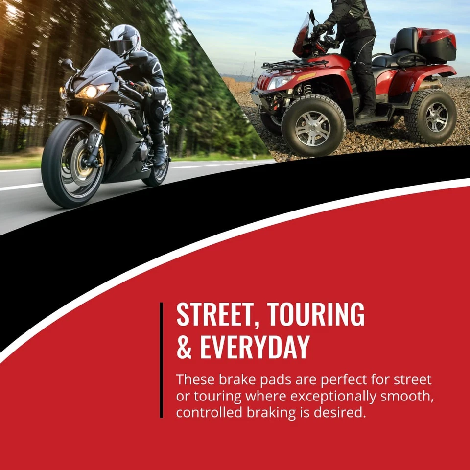 Front Organic Brake Pads 2006-2008 UM United Motors V2S 250 R Set Full Kit qn - Image 4 of 4