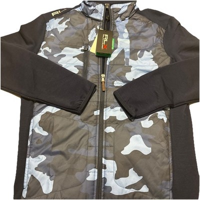 RLX Ralph Lauren Hybrid Wool Golf Jacket Men's S Camo Full Zip
