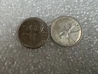 Lot of 2 1959/ 1968 Canadian Quarters Circulated Condition Silver