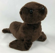 Aurora World Destination Nation Brown Seal Plush 15" Stuffed Animal Toy
