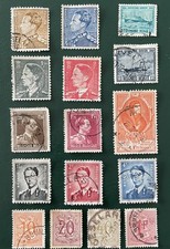 Belgium Stamps Used x16 1950-54 Good Condition