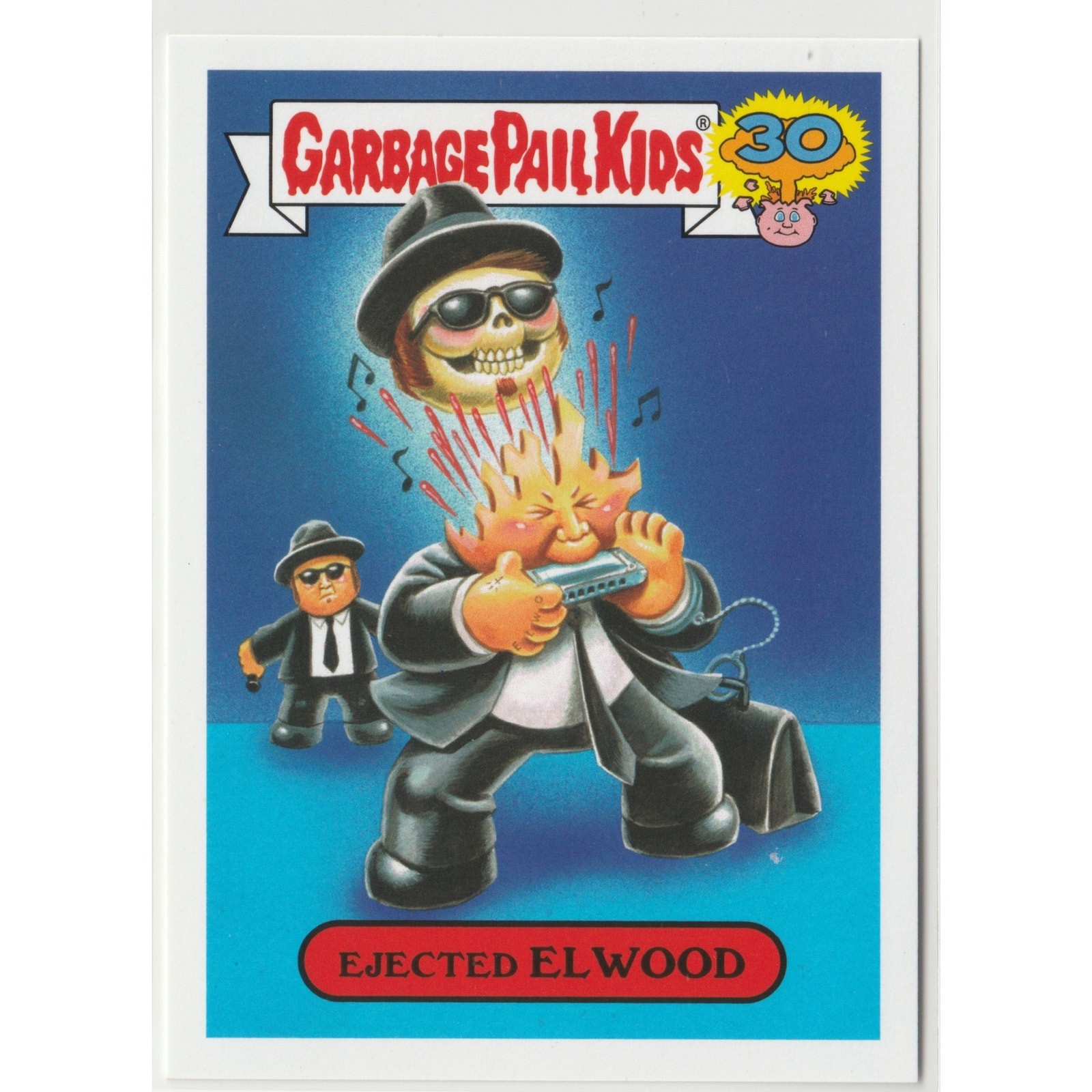 Ejected Elwood #19a Blues Garbage Pail Kids GPK 2015 30th Anniversary Series Card