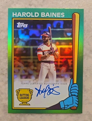#ad 2024 Topps Archives Harold Baines Auto 99 Green 1990 Batting Leaders $29.99
