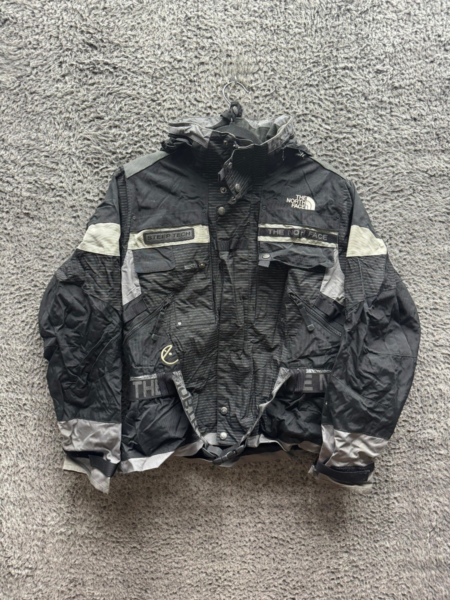 Vintage The North Face Steep Tech Hooded Winter Jacket Black