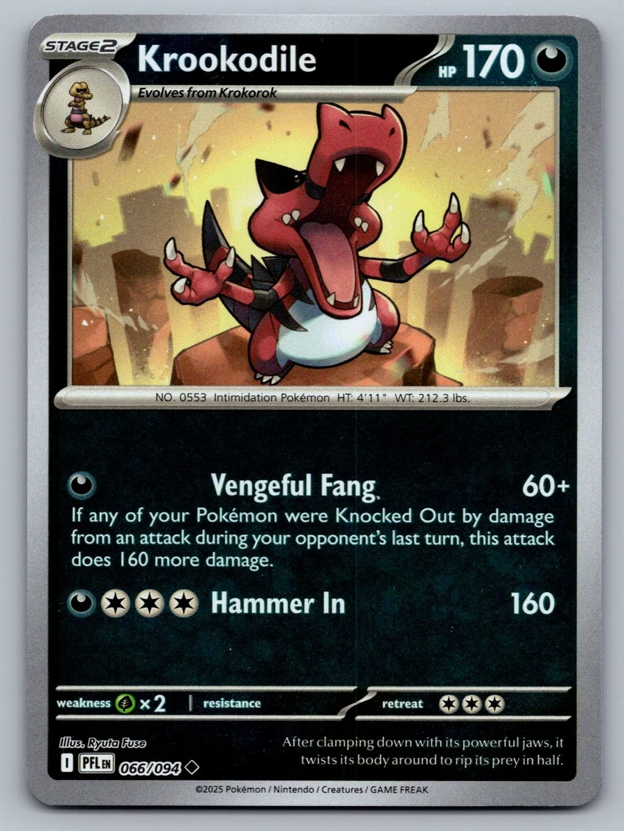 krookodile pokemon card value stage 2 Evolution Set - 109/185 - Krokorok & Sandile - Vivid Voltage Fighting Earthquake (180) This attack also does 30 damage to each of your Benched Pokmon Krookodile - XY Series Pokmon