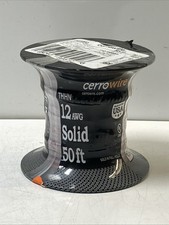 Cerrowire 50ft. 12 Gauge Red Solid Copper THHN Wire Factory Wrapped New Spool