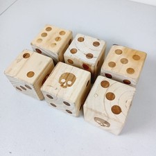 Outdoor Lawn Dice Baseball Game Fun Yard Outdoor Family Novelty 3.5" Wood